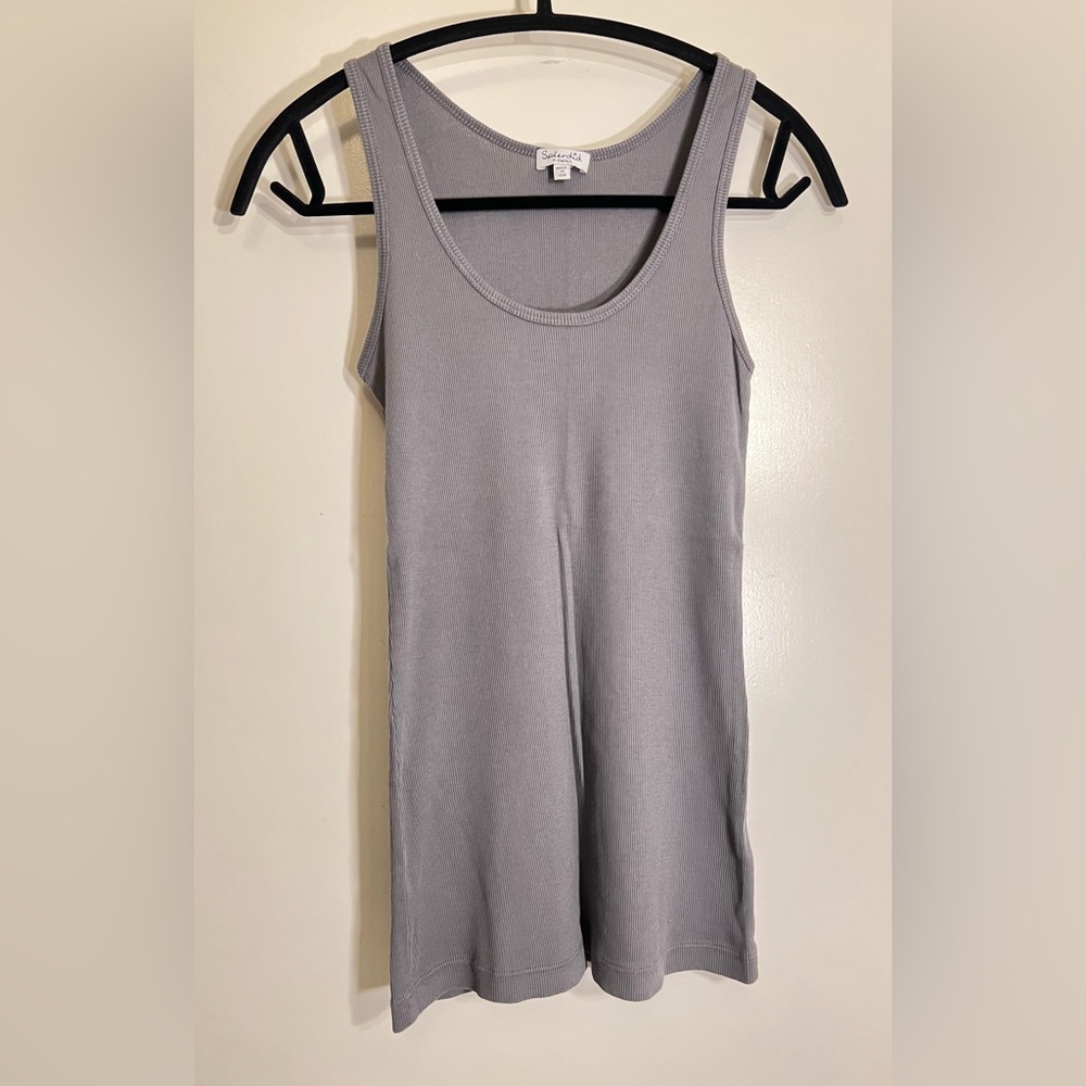 Splendid Gray Ribbed Tank Top